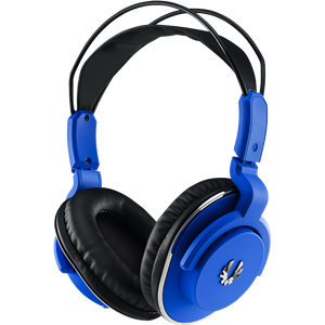 Blue headphones PNG image-7650